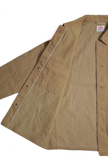 ONI03501-SVC 9.5oz Selvage Chino Coverall,KHAKI BEIGE, small image number 4