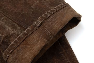 【Pre-Order】1940 13oz Hand-Dyed Kakishibu-zome Duck Pants Wide Straight,KAKISHIBU, small image number 6