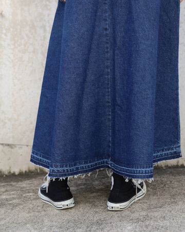 USK0000L23 A-line denim skirt-0-MID,MID, small image number 4