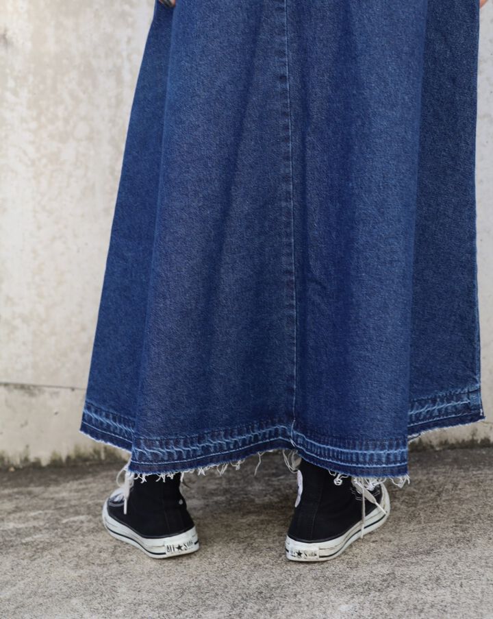 USK0000L23 A-line denim skirt-0-MID,MID, medium image number 4