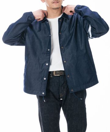 MJK0010M31 GTB NYLON DENIM COACH JACKET-NAVY-S,NAVY, small image number 10