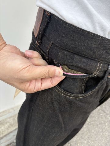 ONI222-BKOL 12oz Black x Olive Denim Super Wide Straight,, small image number 12