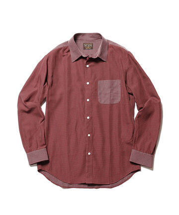 M-19111  / R / T SASHIKO / NO CREST LEGULAR COLLAR SHIRT(3 COLORS),BLACK, small image number 0