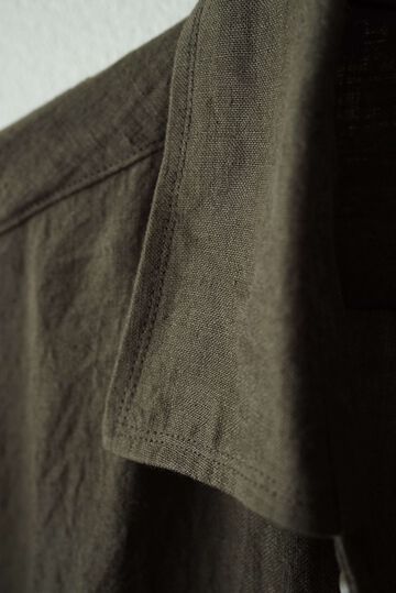 【CAPERTICA】CAP710SH12 Sunny Dry Linen / F/F Shirts,OFF BLACK, small image number 13