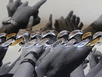 17AO-405 Gradation Cavarly Chain Bracelet -Wide-,, small image number 4