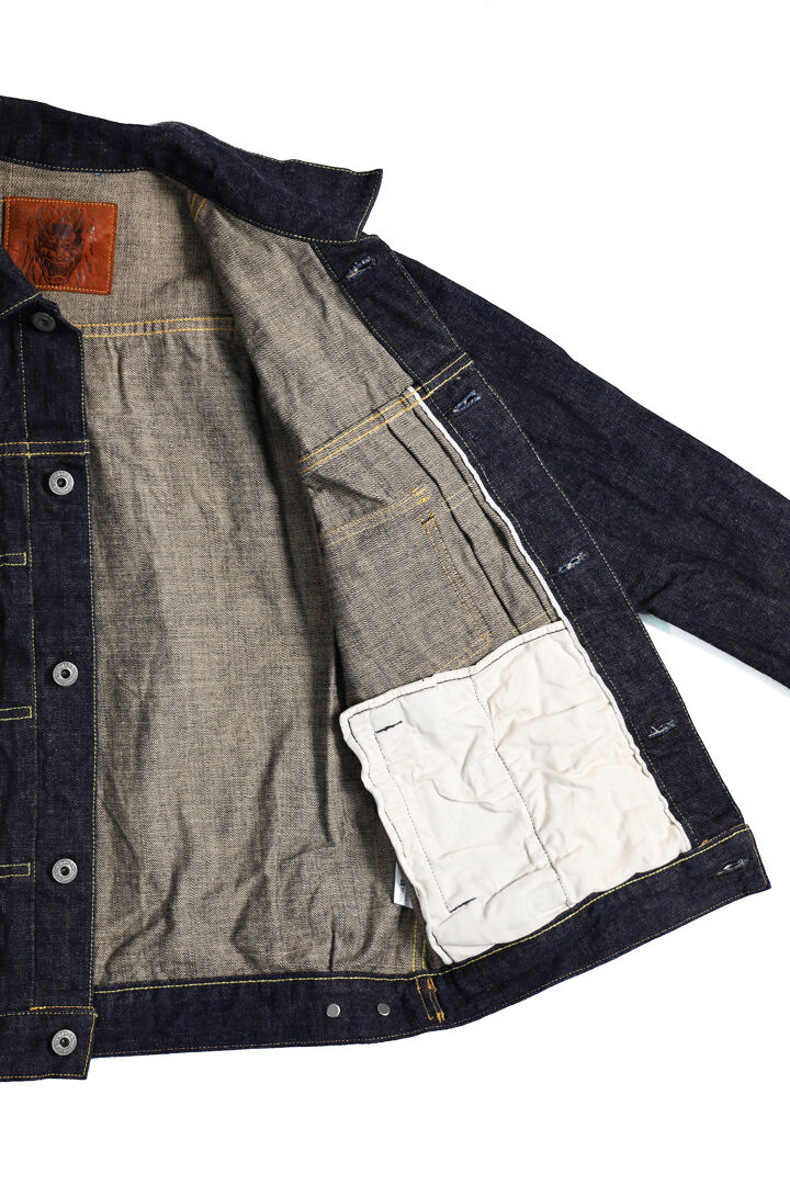 ONI02516P-14KBE 14oz Oni Denim Beige 2nd Type Jacket with handwarmers,, medium image number 8