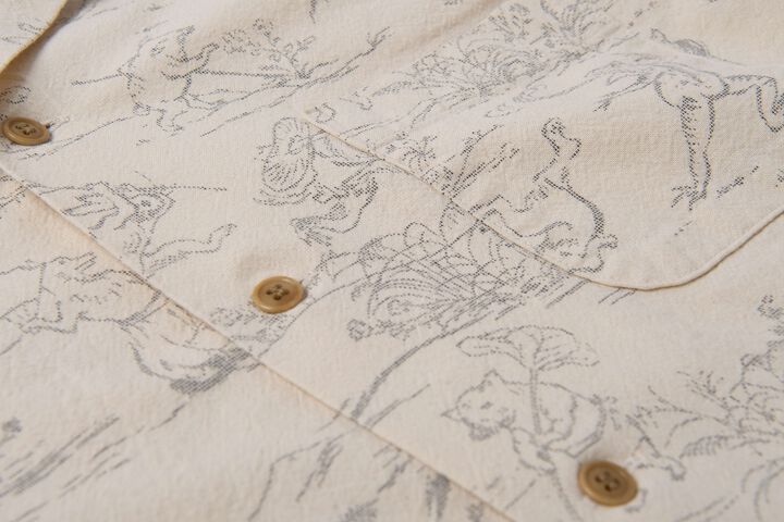【Pre-Order】5736 Choju Open-Collar Shirts,IVORY, medium image number 4