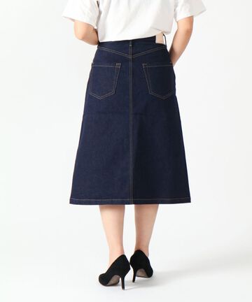 UK131101 Denim Skirt  / 12oz Cote d'Ivoire Cotton Stretch-0,, small image number 2