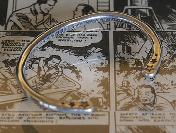 14AO-345 Circle Silver Bangle -K10smile-,, small image number 5
