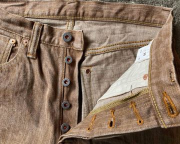 GZ-1917S3 13oz Nippon Cotton Organic Cotton Slim Straight Jeans (INDIGO, KAKI)-INDIGO-33,INDIGO, small image number 21