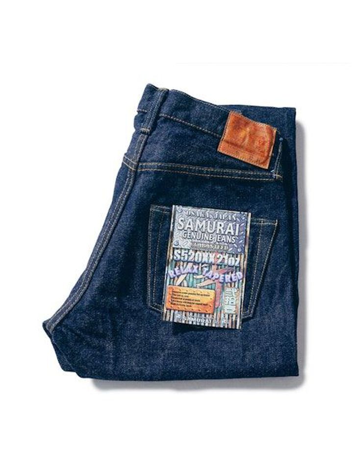 Samurai Jeans S520XX21OZ RELAX TAPERED CUT (ONE WASHED)
