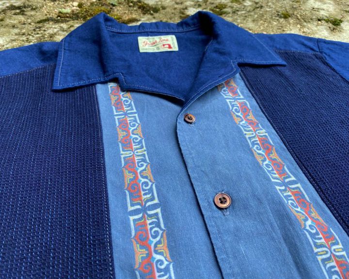 GZ-ITLS-0407 Italian Collar S/S Shirts D.ID-LIGHT INDIGO-4L,LIGHT INDIGO, medium image number 4