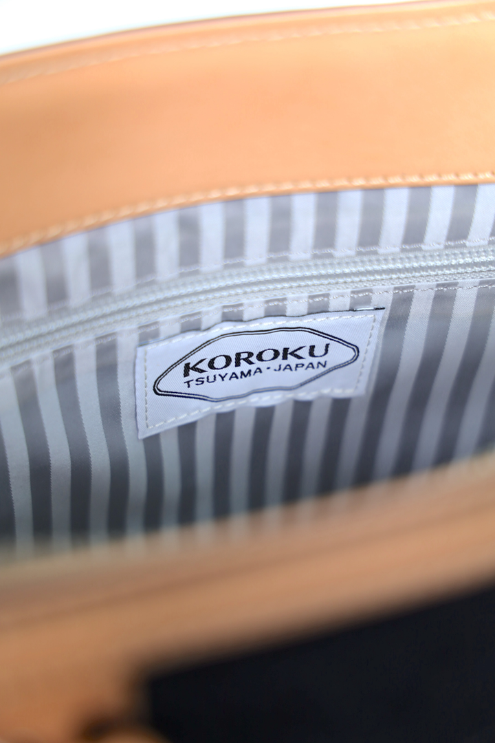 K-7 Tote Bag, Adjustable Shoulder Type-DENIM x Vegetable Tanned Leather,, medium image number 5
