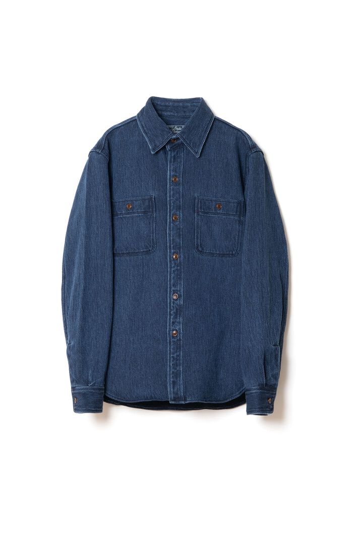 5713 Heavy Weight Sashiko Shirts,LIGHT INDIGO, medium image number 0