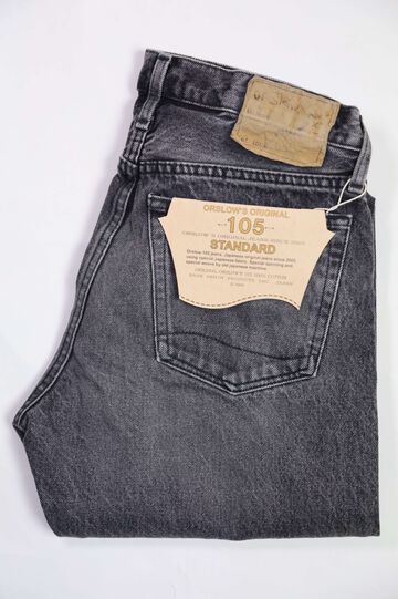 01-1050W-D61S 105 90's BLACK DENIM STONE WASH,, small image number 2