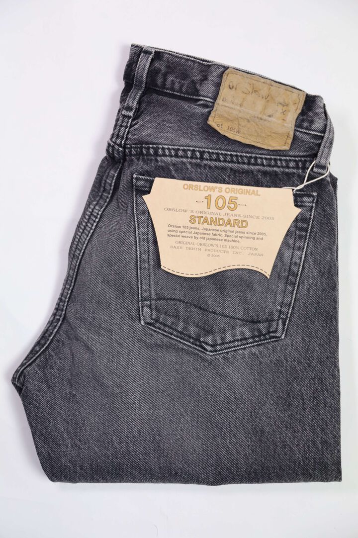 01-1050W-D61S 105 90's BLACK DENIM STONE WASH,, medium image number 2