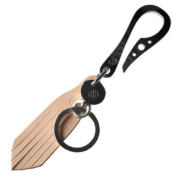 PAILOT RIVER PR-KHGN-R (REDMOON) Key Holder PR-KHGN-R (Oil Leather Black, Oil Leather Red Brown, Oil Leather Dark Brown, Saddle Leather Natural),OIL LEATHER BLACK, small image number 3