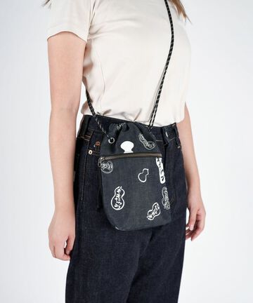 MZBG0039 11.5OZ Denim Drawstring Bag,, small image number 1