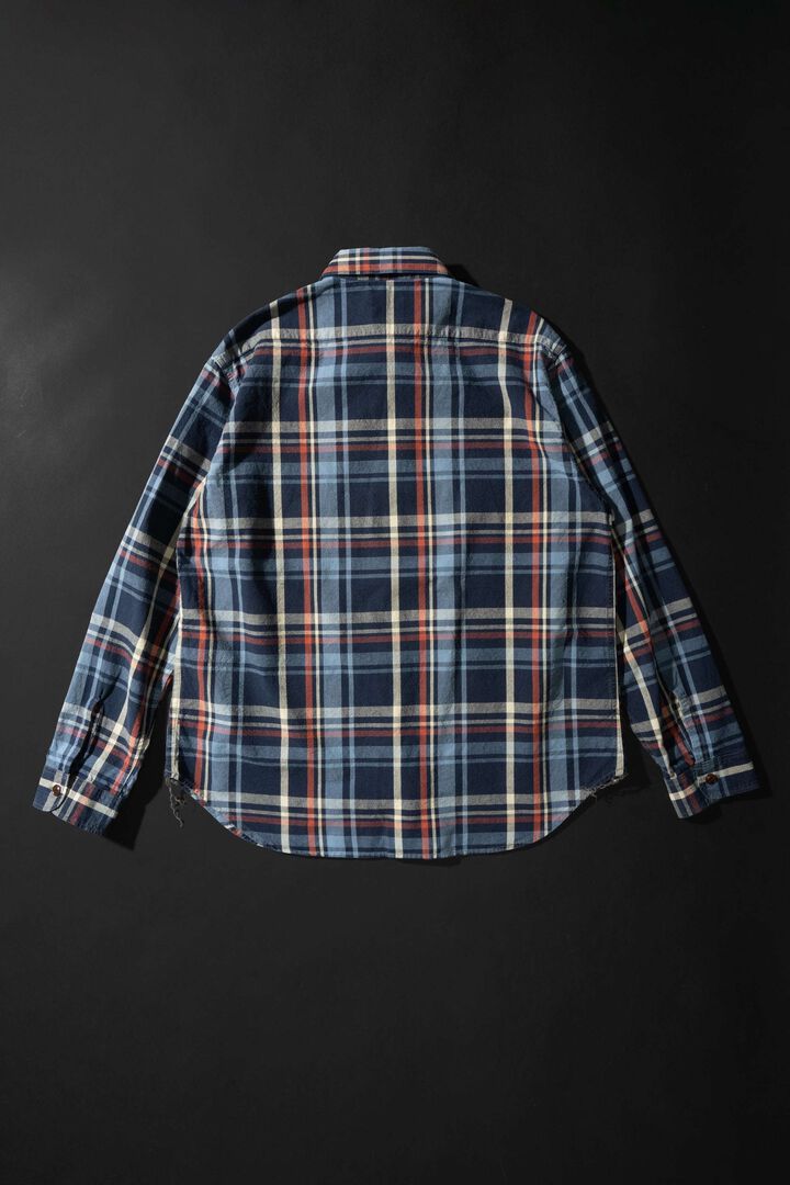 MS012G INIDIGO CHECK SHIRT,02, medium image number 13