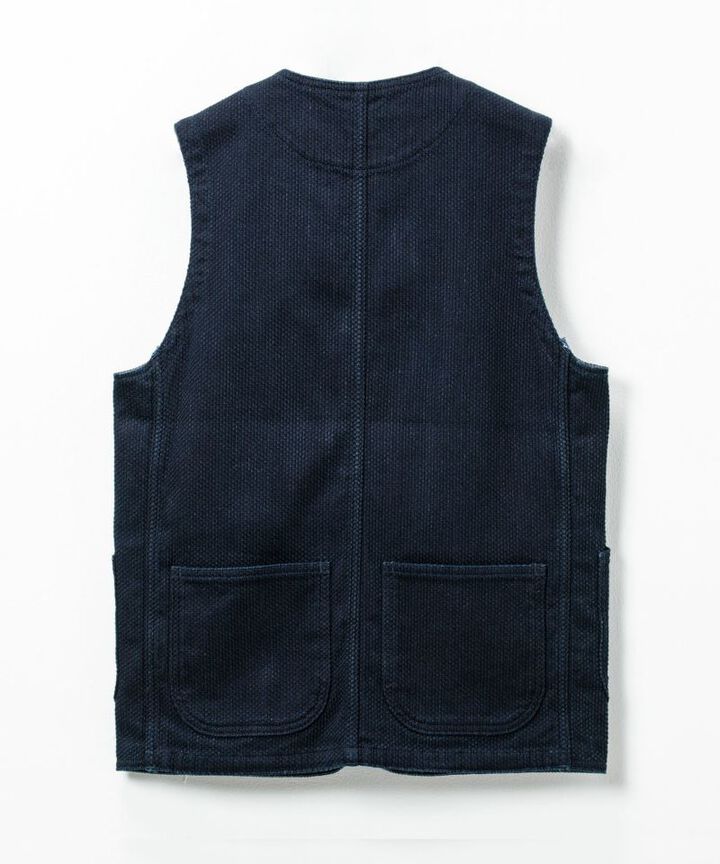 04-062 SASHIKO HUNTING VEST-INDIGO-36,INDIGO, medium image number 1