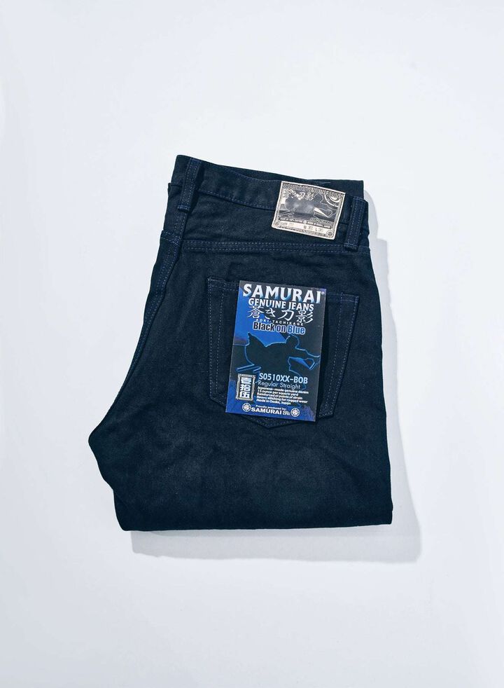 S0510XX-BOB 15oz Aoki Tachikage Black-on-Blue Regular Straight,, medium