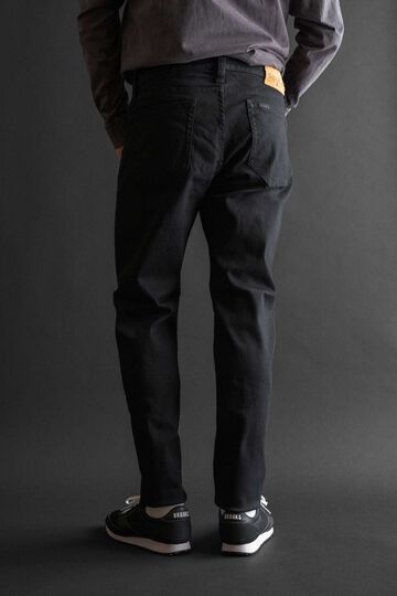 MMM134J (B01) Carrot Leg TAPERED ZIPPER FLY BLACK JEANS,, small image number 1