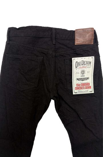 ONI622CCD-BKBK 15oz Crushed Concrete Denim Black x Black Kabuki Selvedge  Relax Tapered,, small image number 2