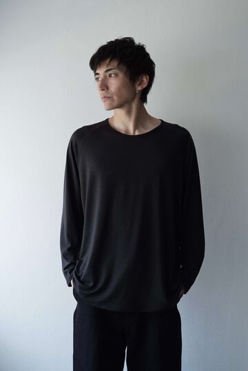 CAP708CS24 Super140s Washable Wool Jersey /Baseball Tee,SHIGOKU-IRO, small image number 2