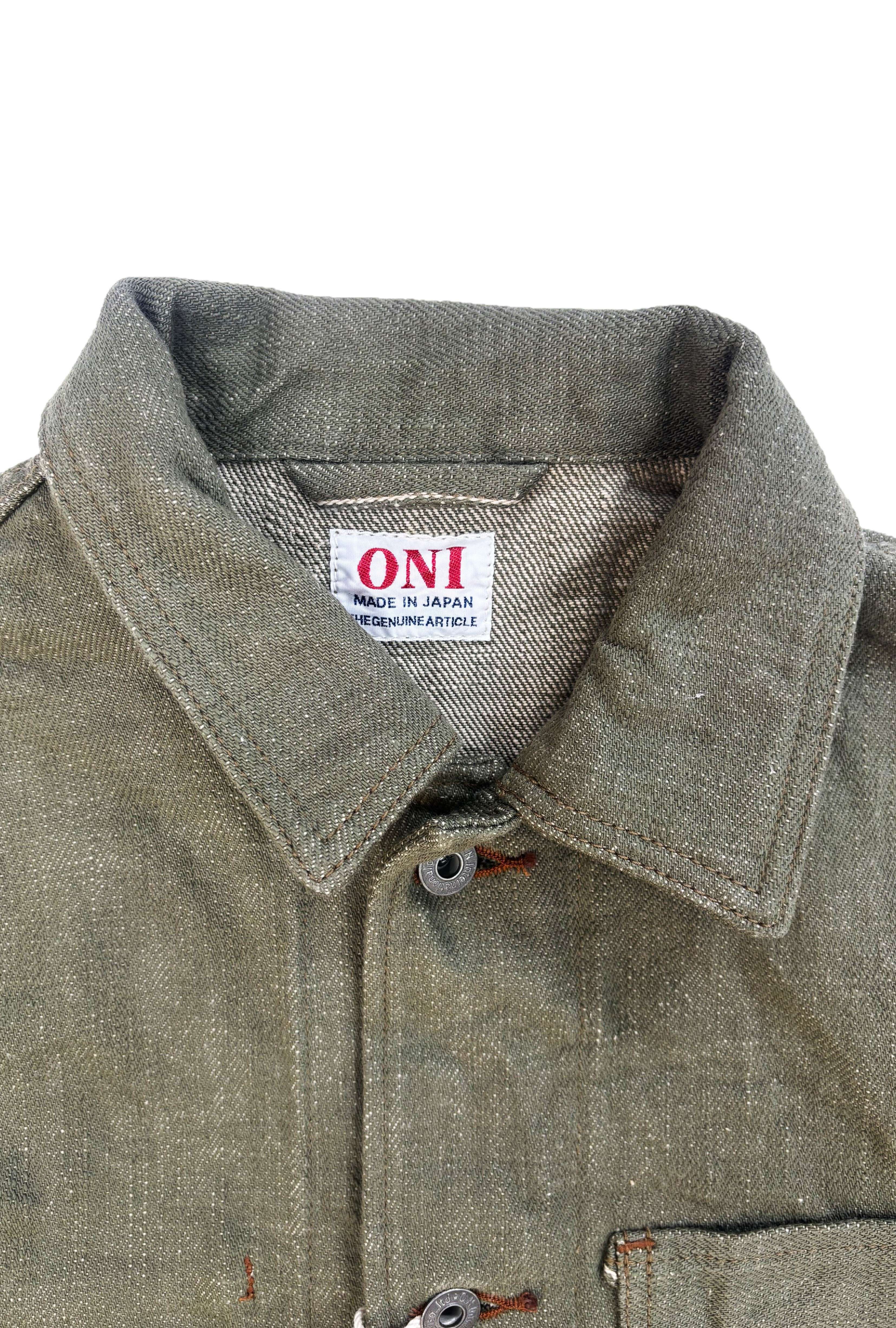 DENIMIO | ONI03502-OLD18 18oz Olive Denim Relax Straight
