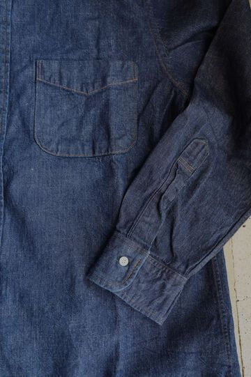 01-8112 Standard Button Down Shirt Denim One Wash,, small image number 4