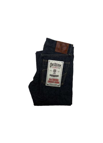 ONI246CCD-GOLV 15oz Crushed Concrete Denim Weft: Grayish Olive Kabuki Selvedge Neat Straight,, small image number 0