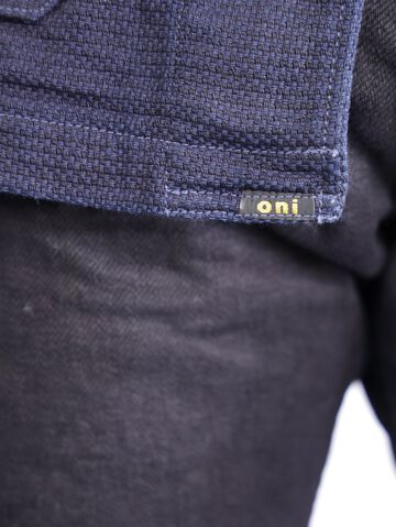ONI-03100-ID Sashiko-like Indigo x Indigo Dobby Shirt Jacket (One Washed)-40,, small image number 8