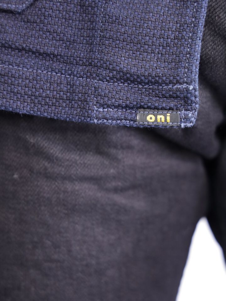 ONI-03100-ID Sashiko-like Indigo x Indigo Dobby Shirt Jacket (One Washed)-40,, medium image number 8