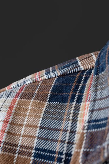 MS001G (BLC) INDIGO CHECK FLANNEL SHIRT,BLUE, small image number 18