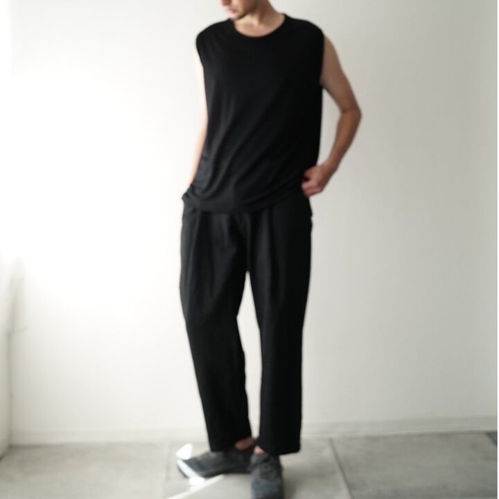 【CAPERTICA】CAP706CS29 Washable Wool Tank Top-EBONY-1,EBONY, medium image number 26