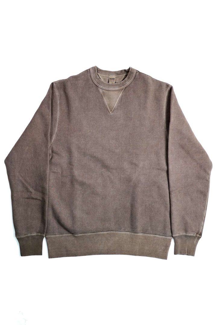BR3000PG BARNS The "PIGMENT-DYE" CREW NECK SWEAT (2 COLORS),, medium