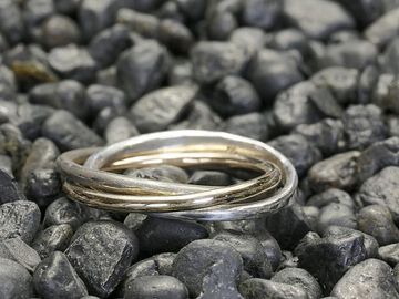 HYO-247BRS Brass Crooked Trinity RING,, small image number 8