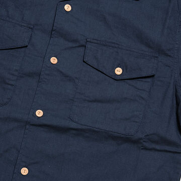 BP19502 Open Collar PANAMA Shirt-NAVY-S,NAVY, small image number 2