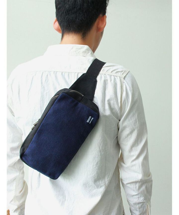 B-16  Sashiko shoulder bag,, medium