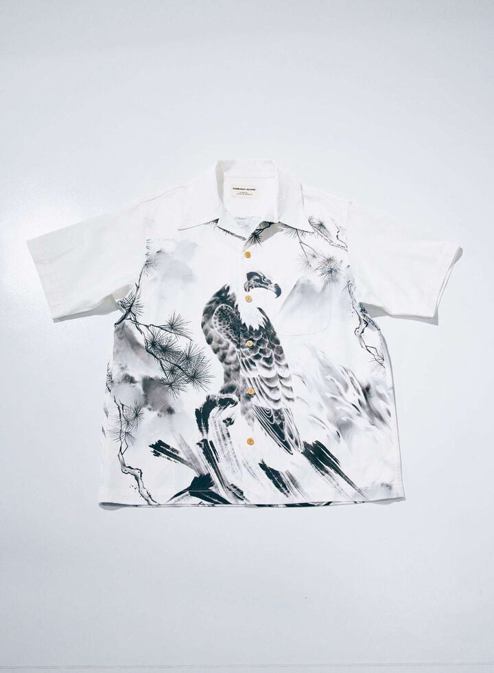 SSA26-01 Ink Painted Aloha Shirt,, medium