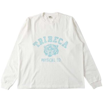 BR-25341 Pigment Dye 14/- GOAT L/S FOOTBALL T-shirt 【TRIBECA】,WHITE, small image number 0