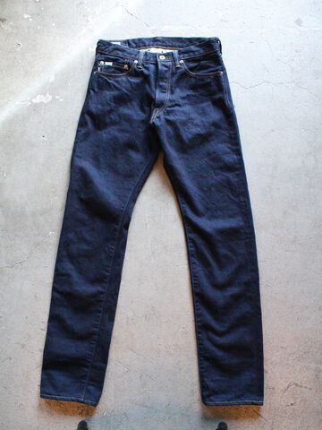 DE004 denimio collab. original cobalt blue selvedge 14oz slim tapered,, small image number 3