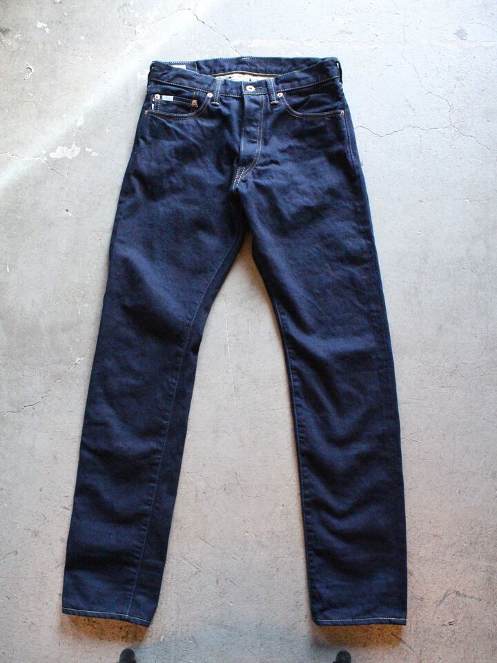 DE004 denimio collab. original cobalt blue selvedge 14oz  slim tapered,, medium image number 3