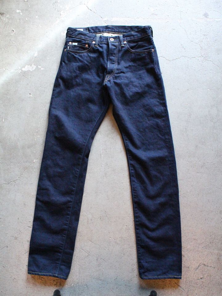 DE004 denimio collab. original cobalt blue selvedge 14oz slim tapered,, medium image number 3