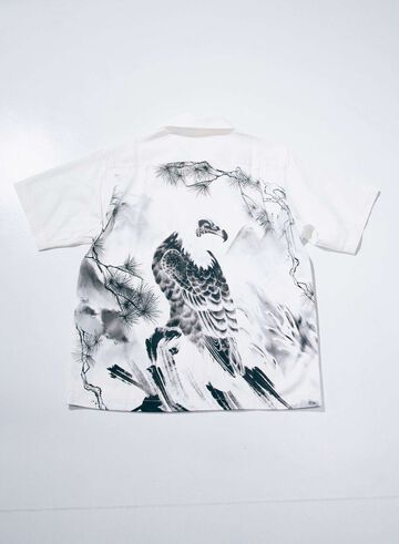 SSA26-01 Ink Painted Aloha Shirt,WHITE, small image number 1