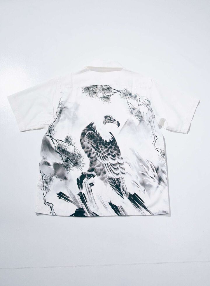 SSA26-01 Ink Painted Aloha Shirt,WHITE, medium image number 1