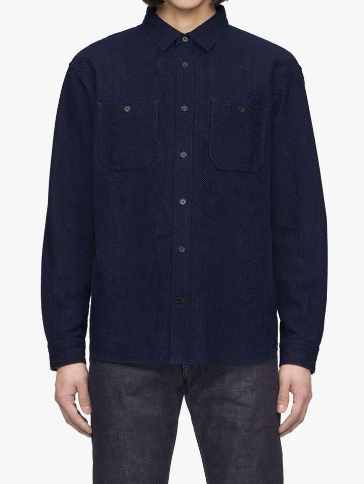 MMLS6018 SASHIKO WORK SHIRTS,INDIGO, medium image number 5