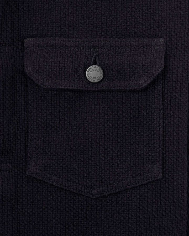 MMGJ6005 #002 SASHIKO JACKET-OVERDYE (INDIGO, BLACK),BLACK, medium image number 5