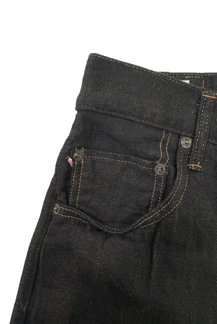 ONI222-BKOL 12oz Black x Olive Denim Super Wide Straight,, medium image number 2