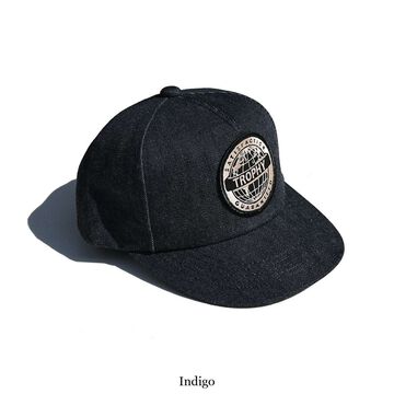 TR25SS-701 Earth Logo Denim Tracker Cap (Natural, Black, Indigo),NATURAL, small image number 2